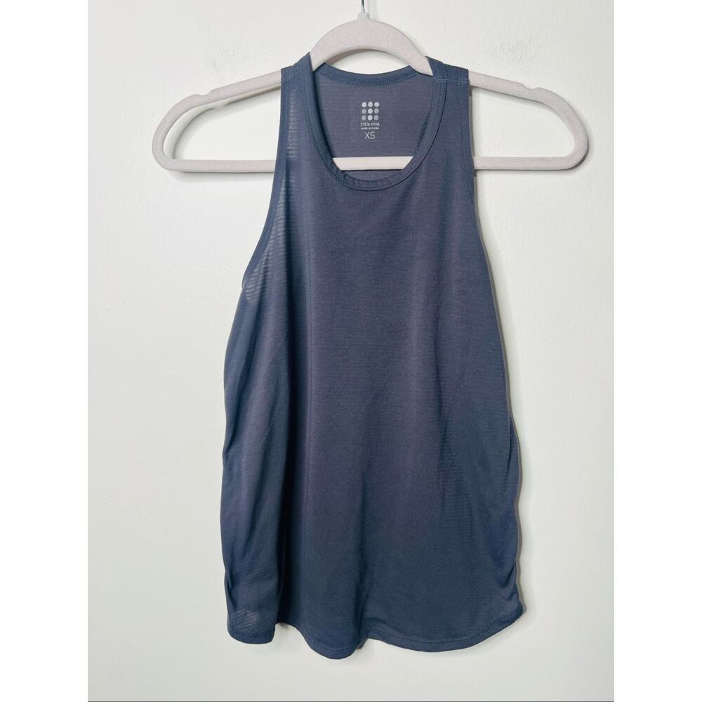 Title Nine Gray Racerback Tank Top Sz XS